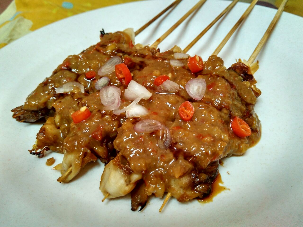 Sate Jamur Tiram Bumbu Kacang – resep easy & healthy